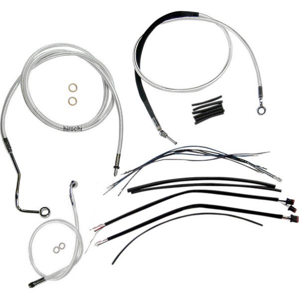 マグナム MAGNUM ケーブルキット クローム 14年以降 FLHTCU、FLHX ABS ロワーホース無し 15-17インチ エイプバー用 0610-0925 WO店