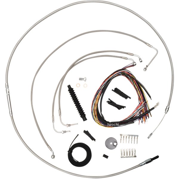 LAチョッパーズ LA Choppers ケーブルコンプキット ステンレス 14年-15年 FLHR 15-17インチ用 0610-1204 WO店