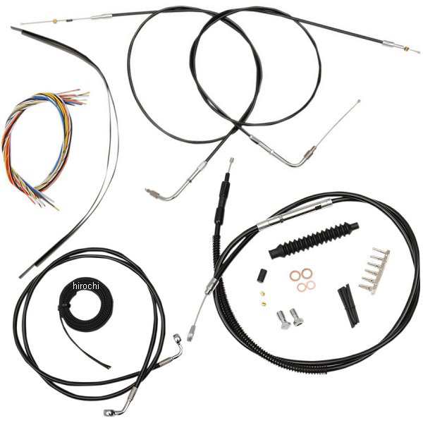 LAチョッパーズ LA Choppers ケーブルコンプキット 黒 10年-14年 FXDWG、FLD 18-20インチ用 WO店