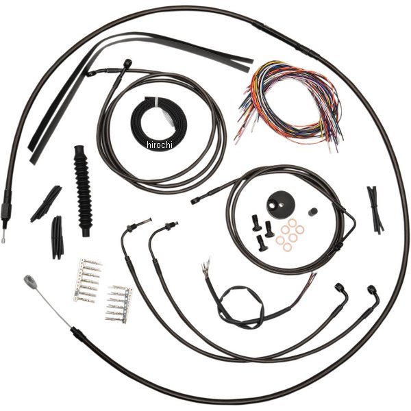 LAチョッパーズ LA Choppers ケーブルコンプキット Midnight 08年-13年 FLTR ABS付 12-14インチ用 WO店