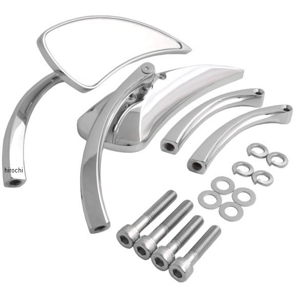 DRAG ミラー ティアドロップ 短長ステム2個入り(左右ペア) WO店