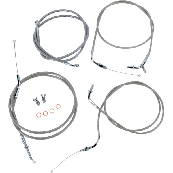 バロン BARON ケーブルライン セット 18インチ(457mm) 98年以降 ドラッグスター XVS650A ステンレス 0650-1023 WO店