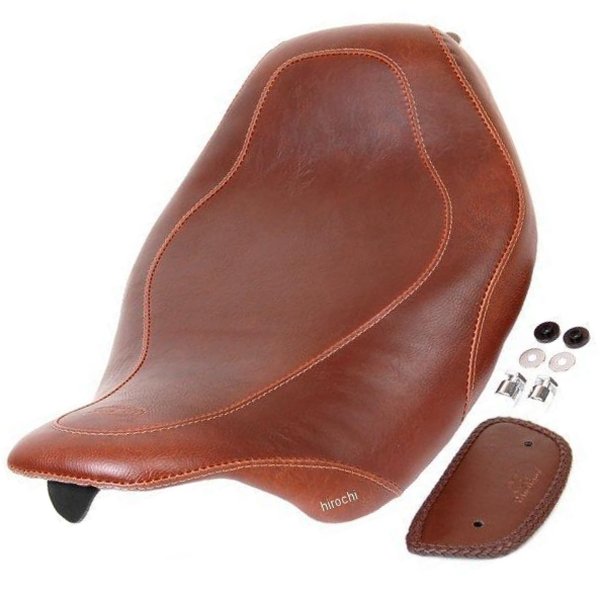 マスタング Mustang シート ソロ ワイド Tripper 08年以降 無地 ブラウン 0801-0743 WO店