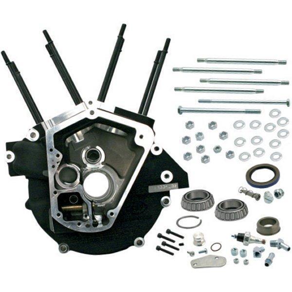 S&amp;Sサイクル S&amp;S Cycle スーパーストック エンジンケース 92年-99年 エボ、Big Twin 3-5/8"ボア黒 0920-0064 WO店