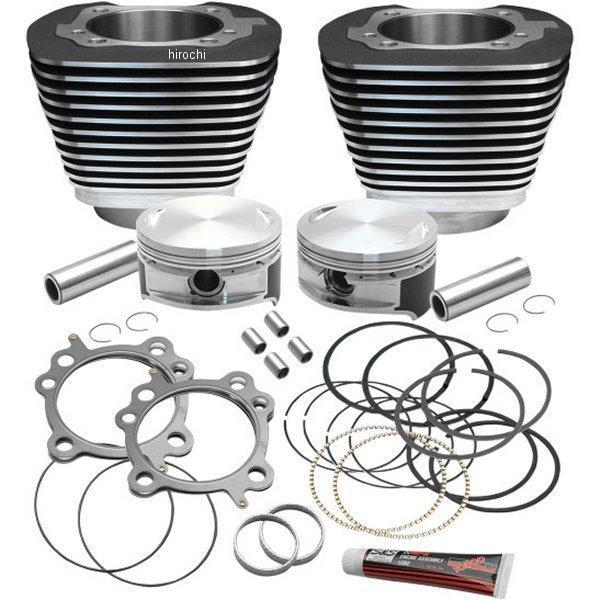 S&amp;Sサイクル S&amp;S Cycle 3.875"シリンダーヘッド、ピストンキット 黒 0931-0430 WO店
