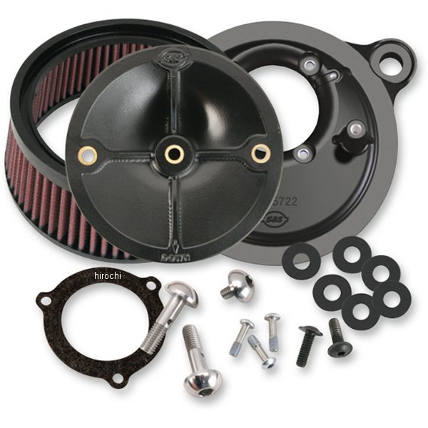 S&amp;Sサイクル S&amp;S Cycle エアクリーナーキット ステルス 07年-16年 T124LC FLH S&amp;S 66mm 1010-2041 WO店