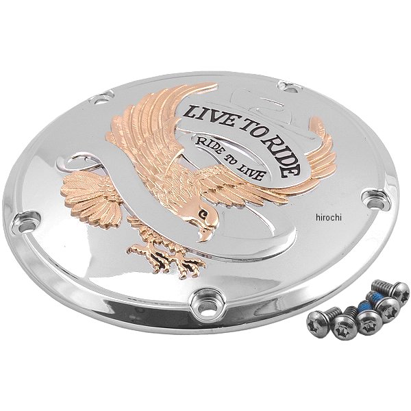 DRAG ダービーカバー 99年-18年 BigTwin LIVE TO RIDE ゴールド WO店の通販は