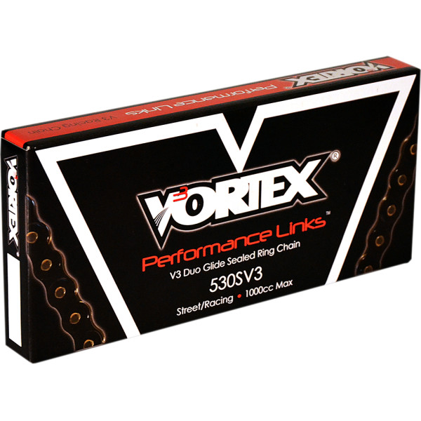 ボルテックス Vortex チェーン カシメタイプ 530SV3/120L 黒 WO店