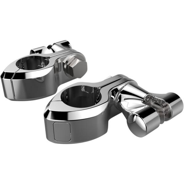 チロ CIRO クランプ エンジンガード用 オス型フッドぺグ取付可能 標準長 クローム WO店