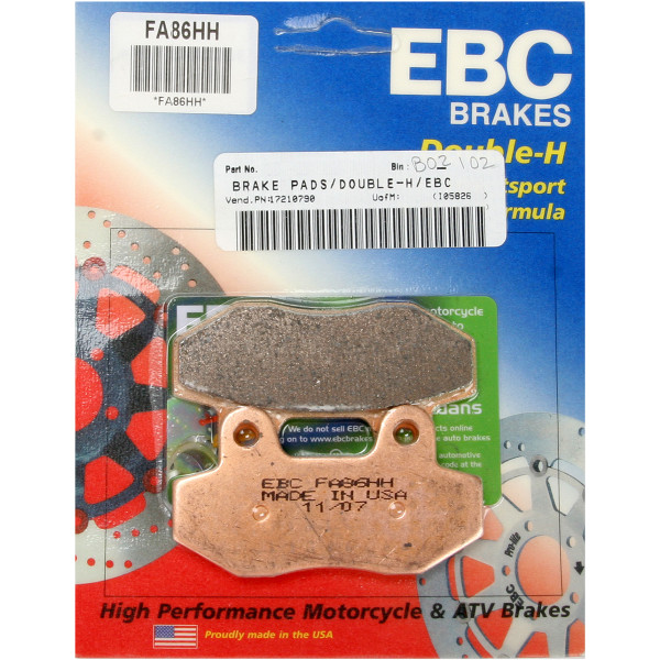 EBC イービーシー ブレーキパッド フロント 85年-87年 CMX250 (ダブル-H シンタード) 1721-0790 WO店