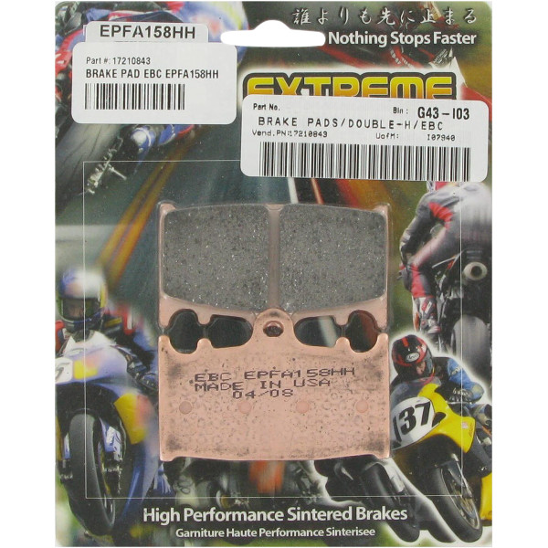 EBC イービーシー ブレーキパッド フロント 06年-08年 Aprilia SXV、RXV (EX-Performance シンタード) 1721-0845 WO店