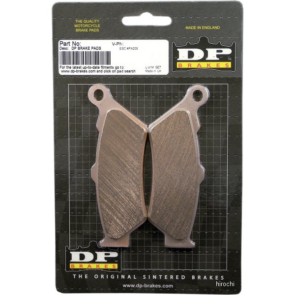 DPブレーキ DP Brakes ブレーキパッド フロント 13年以降 トライアンフ トロフィー SE 1215 (標準シンタード) WO店