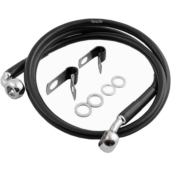 DRAG フロント ブレーキライン 黒ステンレス 00年-05年 FXD +4インチ(42.875インチ) 1741-2558 WO店