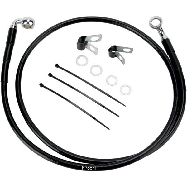 DRAG フロント ブレーキライン 黒ステンレス 01年-05年 FXDL +6インチ(47インチ) 1741-2571 WO店