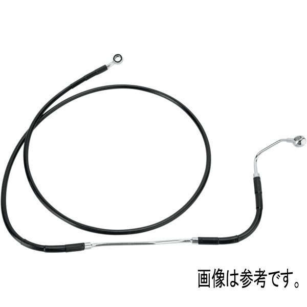 DRAG フロント ブレーキライン 黒ステンレス 標準長 09年-13年 FLT ABS