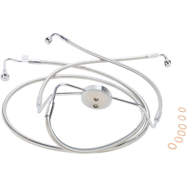 マグナム MAGNUM フロント ブレーキライン ロワー FLH(デュアルディスク) ステンレス 1741-3243 WO店