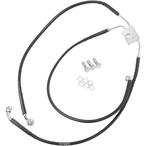 DRAG フロント ブレーキライン 黒ステンレス 12年以降 FXDF ABS付