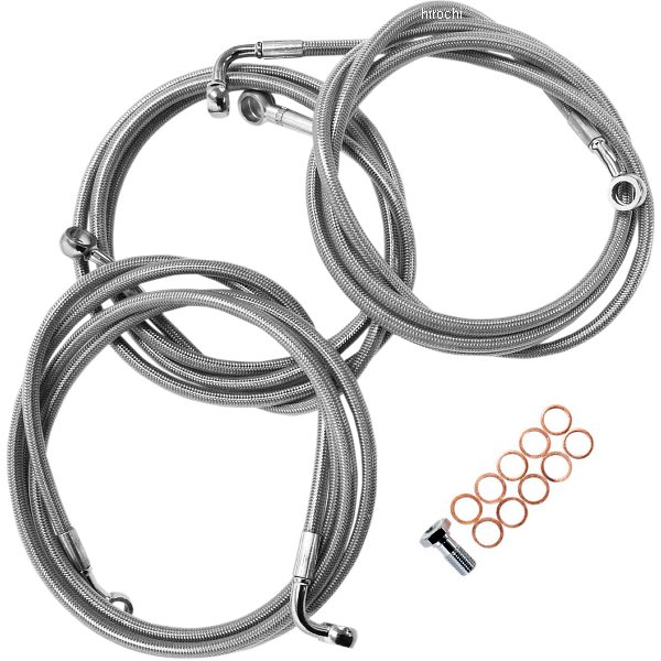 LAチョッパーズ LA Choppers ブレーキホース ステンレス 14年-16年 ツーリング ABS付 15-17インチ用 1741-3907 WO店