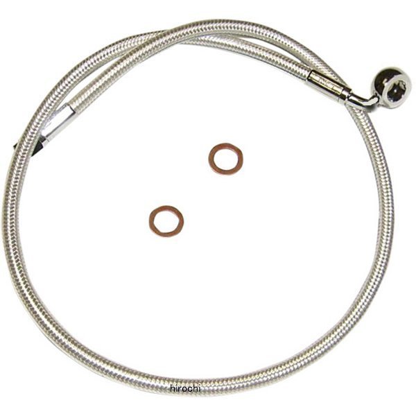 マグナム MAGNUM フロント ブレーキライン 10mm/90°アッパー 17インチ(432mm) クローム WO店 10,443円