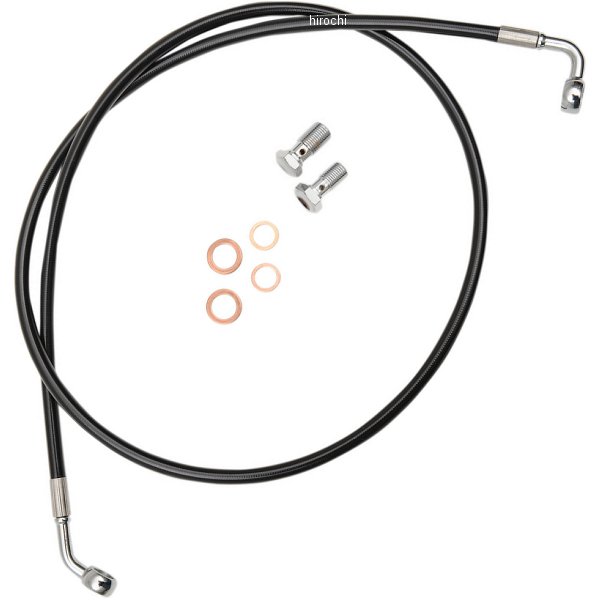LAチョッパーズ LA Choppers ブレーキホース 黒 04年以降 XL ABS無 ミニエイプバー用 1741-4254 WO店
