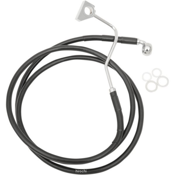 DRAG フロント ブレーキライン 黒ステンレス 15年以降 FLTR ABS付 アッパー +4インチ(68.5インチ) 1741-4506 WO店