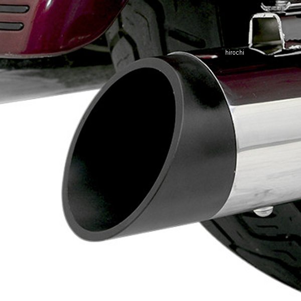 バッサニ Bassani エンドキャップ 4インチ 黒/スラッシュカット (1個売り) WO店