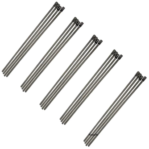 サイクルパフォーマンス Cycle Performance タイラップ ステンレス 0.18インチ x 8インチ 黒 20本入り WO店