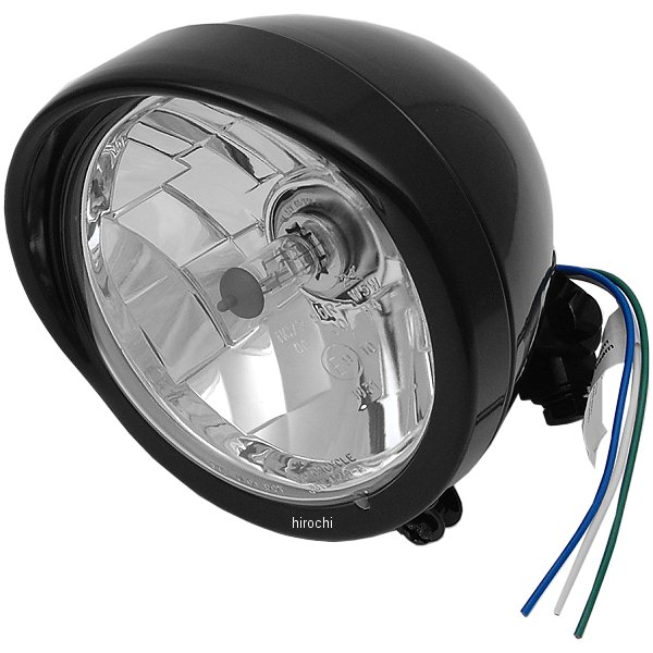 はる！ DRAG ヘッドライト 5.75インチ H4 バイザー クリアレンズ/グロス