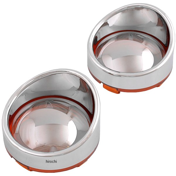 DRAG ウインカーベゼル ブレットバイザー アンバー/ミラー (左右ペア) WO店