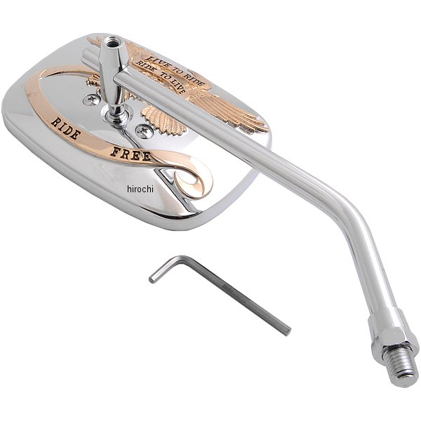 エムゴ EMGO ミラー ライドフリー 10mm クローム/ゴールド(左) WO店 7,316円