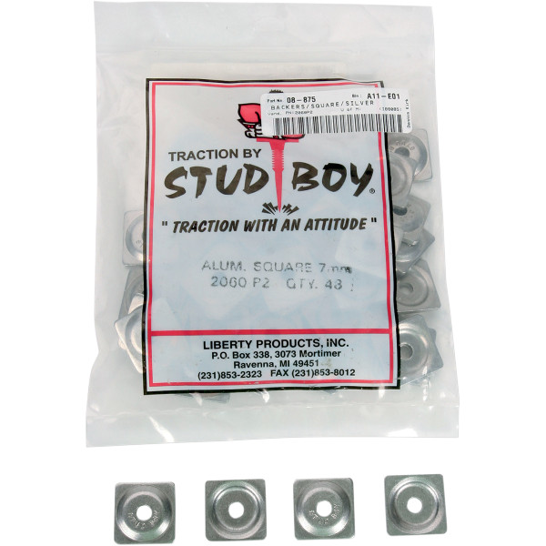 スタッドボーイ Stud Boy スクウェアバッカープレート 7mm (48個入り) アルミ WO店