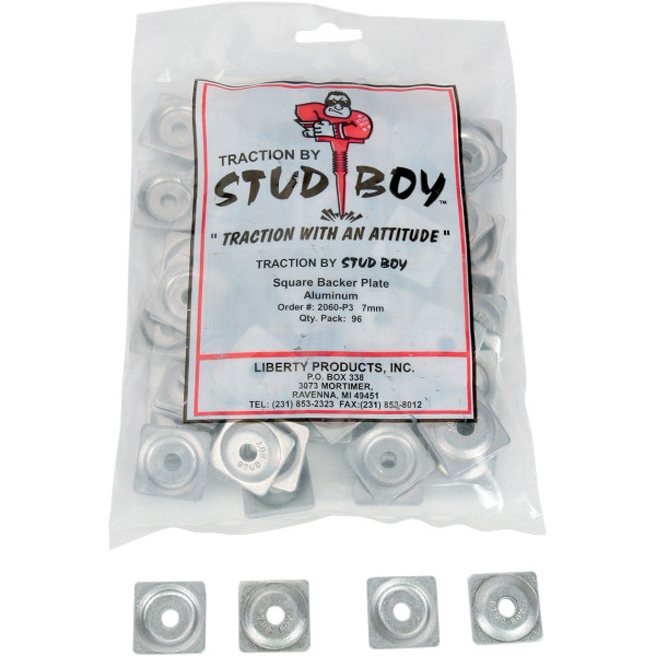 スタッドボーイ Stud Boy スクウェアバッカープレート 7mm (96個入り