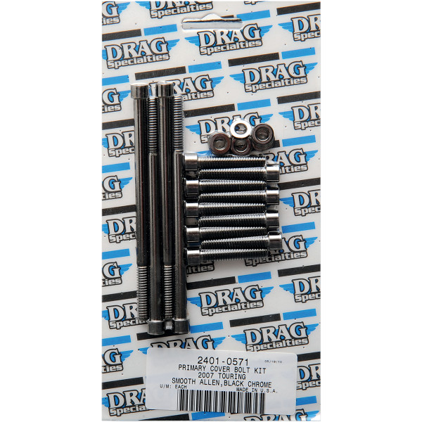 DRAG ボルトキット プライマリーカバー 07年-16年 FLH 黒/無地 2401-0571 WO店