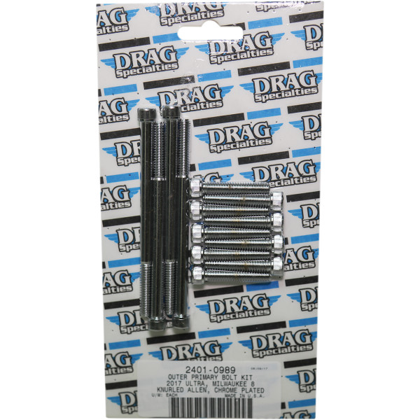 DRAG ボルトキット アウタープライマリー 17年以降 FLH クローム/ローレット 2401-0989 WO店