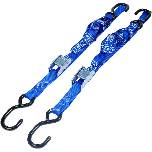 MOOSE RACING 幅1インチ(25mm) タイダウン 7フィート(2.1m) 青 (左右ペア) WO店の通販は