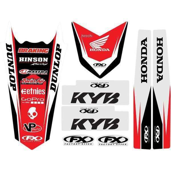 ファクトリーFX FACTORY EFFEX デカール トリムキット 09年-13年 CRF450R、CRF250R WO店の通販は