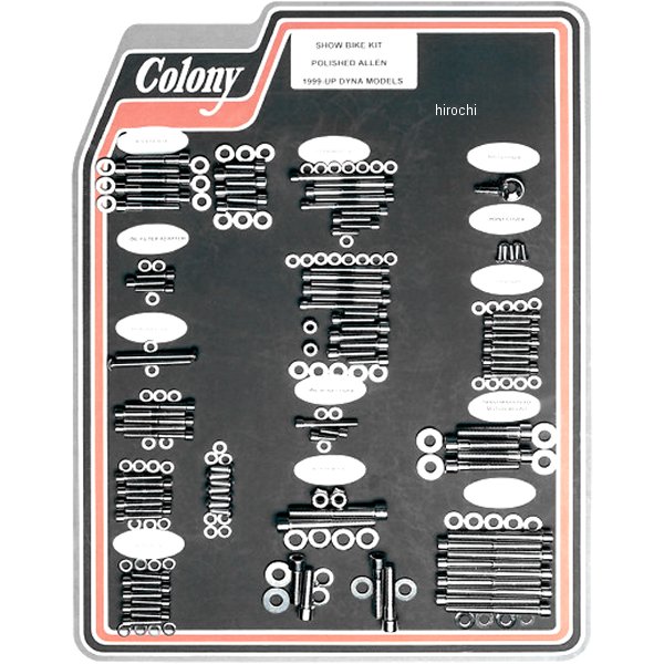 コロニー Colony Machine ボルトキット エンジン全体 99年-05年 ダイナ クローム DS-189710 WO店