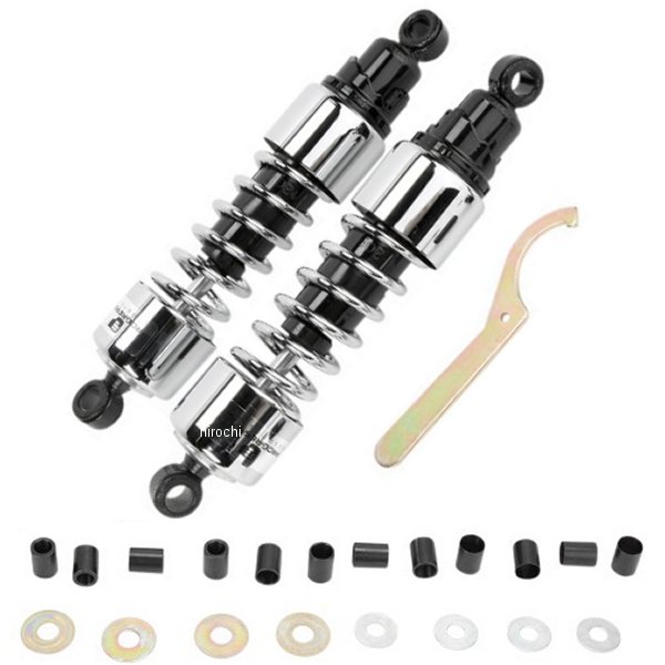 プログレッシブ PROGRESSIVE ショック 硬め 412 70年-90年 ホンダ、BMW、ドゥカティ 330mm クローム WO店
