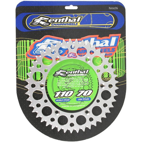 レンサル RENTHAL リア スプロケット 49T/520 82年以降 スズキ、カワサキ アルミ シルバー R112B-49 WO店