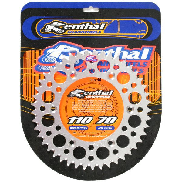 レンサル RENTHAL リア スプロケット 48T/520 89年以降 KTM、ハスクバーナ アルミ シルバー R224-48 WO店