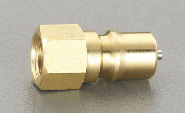 エスコ ESCO RC1・1/4インチ雌ねじプラグ(ストップ付/真鍮製) EA140AA-10 WO店