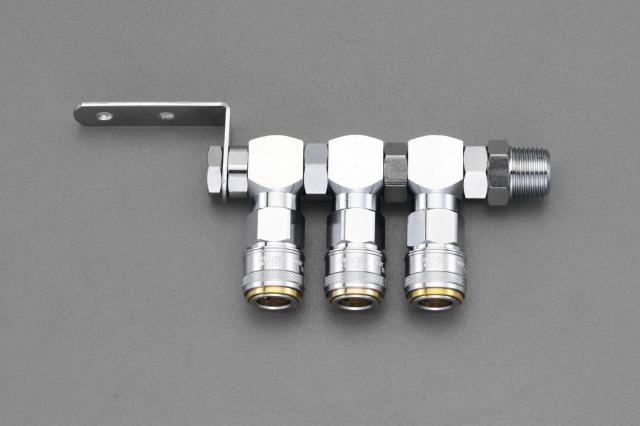 エスコ ESCO G 1/2"/3連 マルチ連結自在カップリング EA140DL-3 WO店の通販は 8,846円
