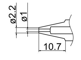 エスコ ESCO 1.0mm 交換用ノズルEA323HD用 EA323HD-3 WO店