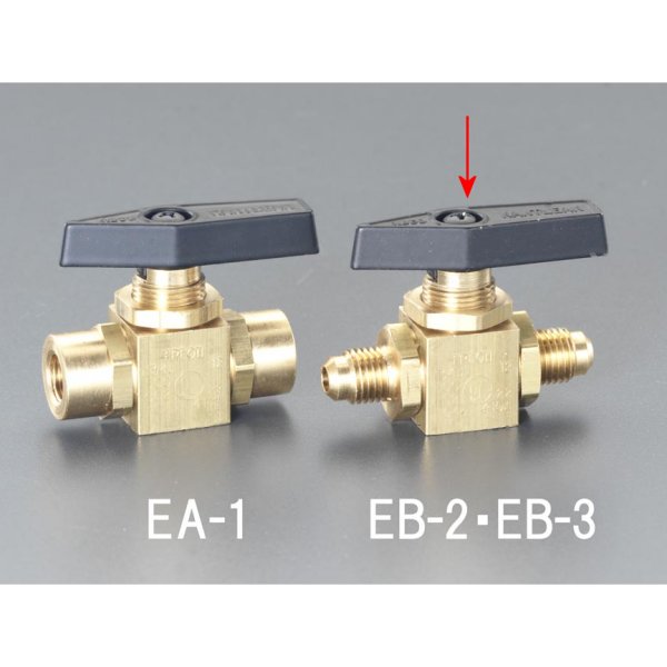 エスコ ESCO F1/4"xF1/4" パネルマウントボールバルブ EA496EB-2 WO店 11,540円
