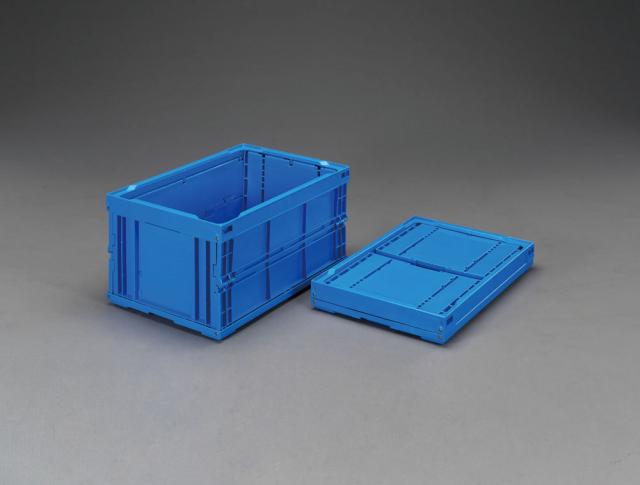 エスコ ESCO 530x366x320mm/48.0L 折畳コンテナ(青/2個) EA506A-6 WO店