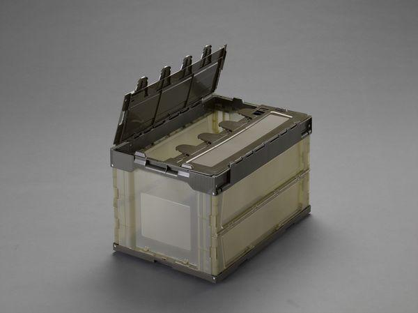 エスコ ESCO 530x366x334mm/50.4L折畳コンテナ(半透明/蓋/5コ EA506AA-130E WO店 17,399円