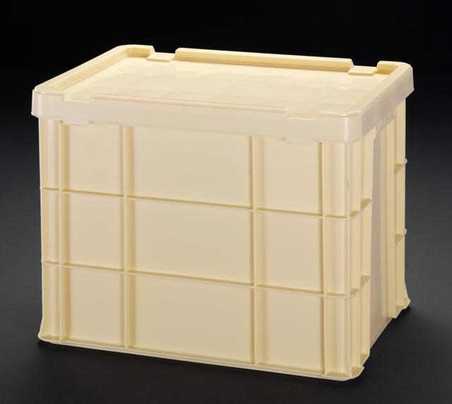 エスコ ESCO 656x456x326mm/ 77.2L コンテナ(クリーム) EA506AF-51 WO店