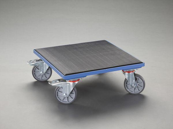 エスコ ESCO 500x500mm/400Kg ドーリー(木製/ゴム張) EA520AD-15 WO店