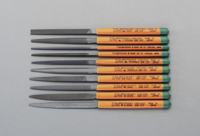 エスコ ESCO 185mm やすり(10種 10本組/中目) EA521TA-10C WO店