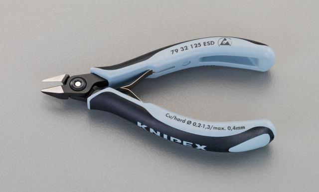 エスコ ESCO 125mm 精密用ニッパー(ESDグリップ/バネ付) EA535KG-15 WO店